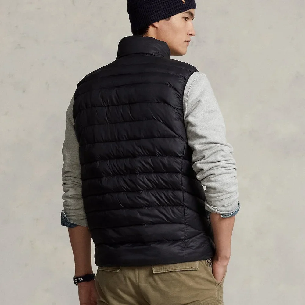 NWT‎ POLO RALPH LAUREN MEN'S PACKABLE DOWN VEST BLACK